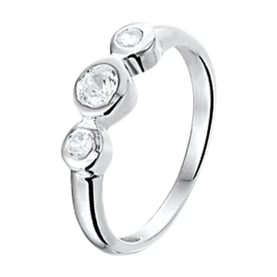 Afbeelding van Zilver Gerhodineerde Ring zirkonia 1325484 14.50 mm (46)