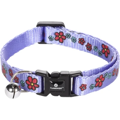 Afbeelding van Kattenhalsband Ziggi Bloem Lila 20 35 cm x 10 mm