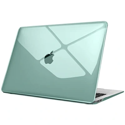 Afbeelding van Fintie Hoes Compatibel met MacBook Air 13 A2337 M1/A2179/A1932 (2018 2020 Laat los), Hoogwaardige Beschermhoes Snap Case 13&quot; Retina Display Touch ID, (Middernacht Groen)