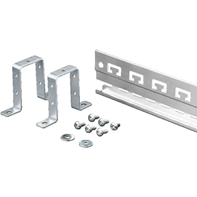 Afbeelding van Rittal combirail voor trekontlasting en emc contactering van ingevoerde kabels set omvat rail bevestigingbeugels 2388650