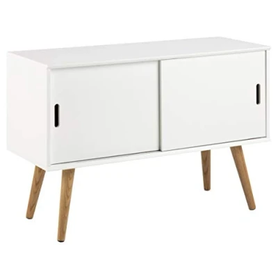 Afbeelding van AC Design Furniture 60602 dressoir Mariela, deuren 2 stuks, 100 x 38 69,5 cm, hout, wit
