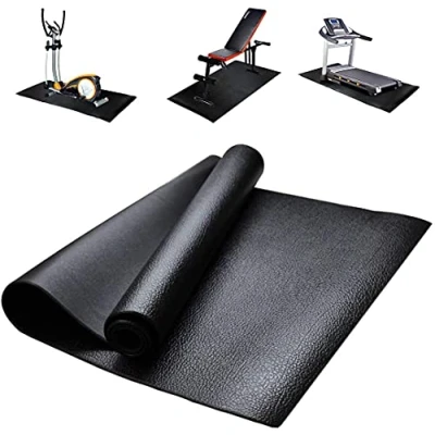 Afbeelding van Loopbandmat, vloerbeschermer, fitnessapparatuur en oefenmat, antislip, schokbestendige vloerbeschermer mat voor loopbanden, fietsen, roeiers, crosstrainers andere fitnessapparatuur, 180 x 80 cm