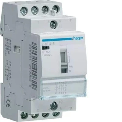 Afbeelding van Hager magneetschakelaar ac erc 2no 2nc 16 1 400v 5 3 kw u spoel 230v 50hz 60hz erc418