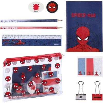 Afbeelding van Schrijfset Spiderman Donkerblauw (12 pcs)