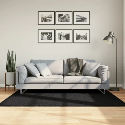 Afbeelding van Vloerkleed PAMPLONA shaggy hoogpolig modern 120x170 cm zwart