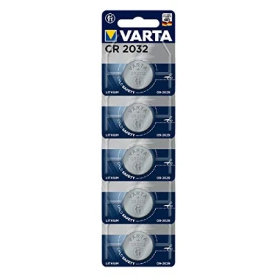 Afbeelding van VARTA 6032201401 batterijen Electronics CR2032 Lithium knoopcel 3V batterij, originele blisterverpakking met 5 stuks, zilver