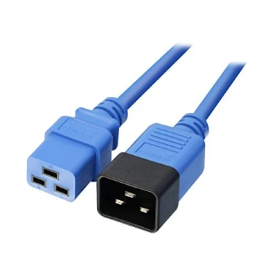 Afbeelding van LINDY 30120 IEC stroomverlenging C19 naar C20 blauw 1m extern, 1 meter