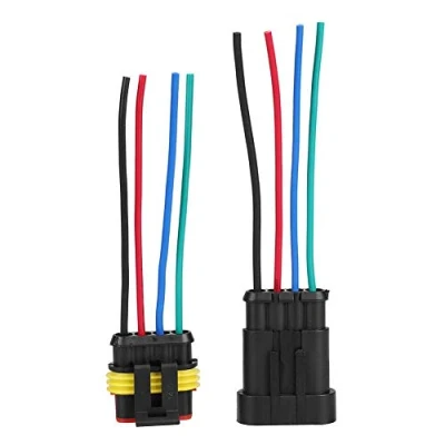 Afbeelding van New 5 Kits 3/4/5/6 Pin Way Waterproof 4 Line 4P Car Auto Wire Electrical Connector Plug With AWG Marine