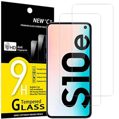 Afbeelding van NEW&#039;C 2 Stuks, Screen Protector voor Samsung Galaxy S10e, Gehard Glass Schermbeschermer Film 0.33 mm ultra transparant, resistent