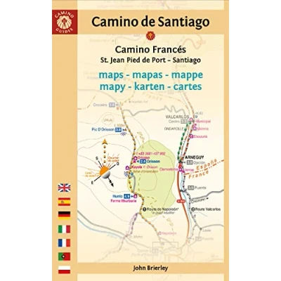 Afbeelding van Camino De Santiago Maps: St. Jean Pied Port Compostela