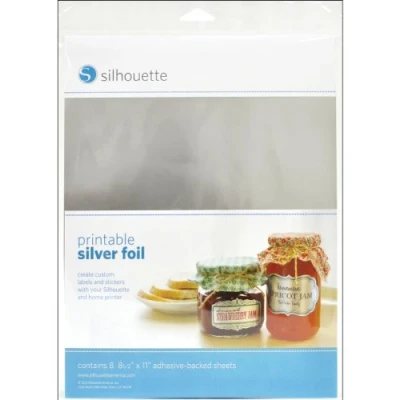 Afbeelding van Silhouette bedrukbaar ZILVER folie, 8.5x11 inch 1 x Polsband Inches