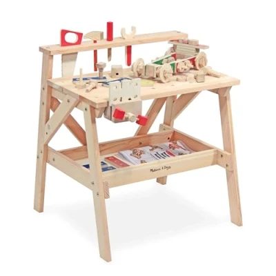 Afbeelding van Melissa &amp; Doug houten Project massief werkbank, e commerce pack, geweldig cadeau voor meisjes en jongens ideaal 3, 4, 5 6 jaar oud)
