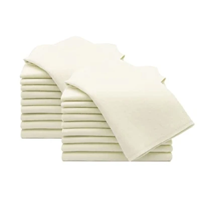 Afbeelding van ZOLLNER Molton Poetsdoeken, set van 20, 40 x cm, absorberende en duurzame katoenen handdoeken, wasbaar tot 95 C, beige, Oeko Tex® gecertificeerd