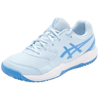 Afbeelding van Asics Geldedicate 8 Unisex Tennisschoenen voor alle ondergronden kinderen, Maat: 35, Light blue/blue coast Imitatieleer/ textiel