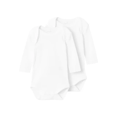 Afbeelding van Name it Nbnbody Solid Unisex 2 PACK Body voor kinderen, Maat: 56, Bright white