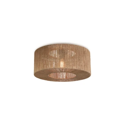 Afbeelding van GOOD&amp;MOJO Plafonniere Iguazu Jute Ø60cm Bruin