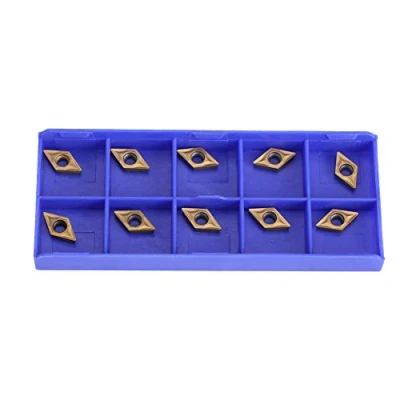 Afbeelding van Doos Met 10 Stks Roterende Inserts Diamantvorm CNC Carbide Cutter DCMT070202 Draad Draaigereedschap Voor Staal Draaibanken, Freesmachines