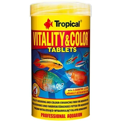 Afbeelding van Tropical Vitality &amp; Color tabletten 250 ml Aquarium visvoer