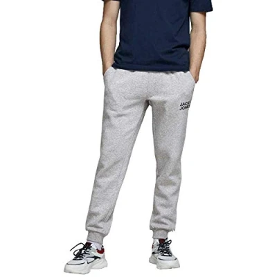 Afbeelding van JACK &amp; JONES Heren joggingbroek regular fit joggingbroek, lichtgrijs gem., XXL