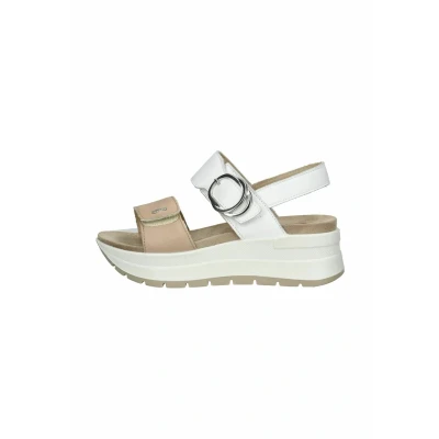 Afbeelding van IGI&amp;CO Sandalen met plateauzool, Dames, Maat: 38, Castoro bianco Leer