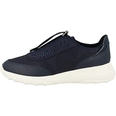 Afbeelding van Geox Dames D ALLENIEE Sneaker, DK Jeans/Navy, 39 EU, dark jeans navy, EU