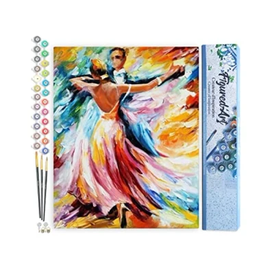 Afbeelding van Figured&#039;Art Schilderen op Nummer Volwassenen canvas Stijldansen Handwerk acrylverf Kit DIY Compleet 40x50cm zonder frame