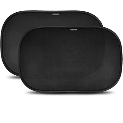Afbeelding van Caramaz Zonwering voor kinderen met gecertificeerde uv bescherming, 2 stuks, 51 x 31 cm, zwart