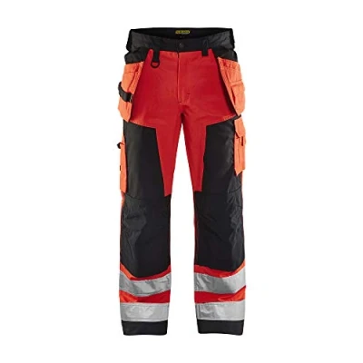 Afbeelding van Blaklader Werkbroek High Vis 1568 1811 Rood/Zwart C54