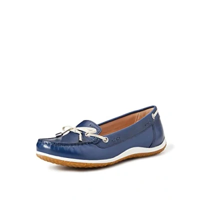 Afbeelding van Geox Mokassin Instappers, Dames, Maat: 37.5, Blue Leer
