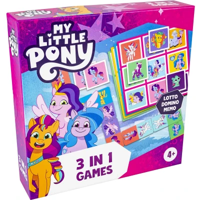 Afbeelding van Tactic My Little Pony 3 in 1: Memo Lotto Domino Games bol