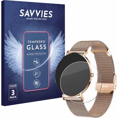 Afbeelding van Savvies Glas Screenprotector voor Xcoast X Watch Siona 2 Gehard Beschermglas 9H (3 Stuks)