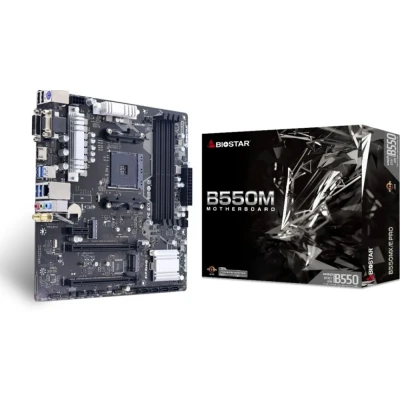 Afbeelding van BioStar B550MX/E Pro Moederbord Socket AMD AM4 Vormfactor Micro ATX chipset AMD® B550