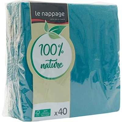Afbeelding van 40 servetten Eend Blue Tex Touch FSC® 38 x cm