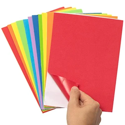 Afbeelding van Baker Ross AX950 Regenboog Zelfklevende Foam Vellen pakket van 24, gekleurde benodigdheden voor knutselactiviteiten kinderen