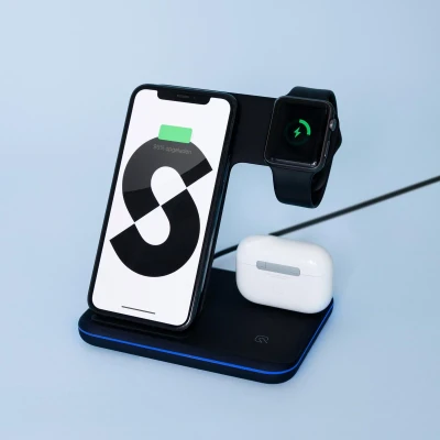 Afbeelding van 3 in 1 Draadloze oplader voor Apple en Android