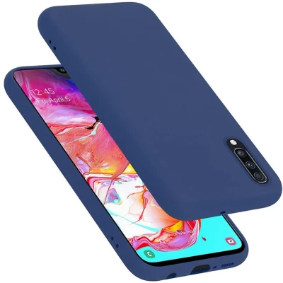 Afbeelding van Cadorabo Hoesje geschikt voor Samsung Galaxy A70 / A70s in LIQUID BLAUW Beschermhoes gemaakt van flexibel TPU silicone Case Cover