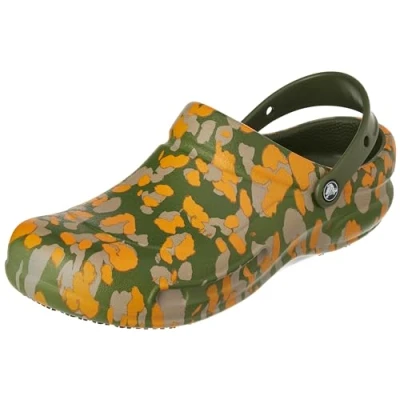 Afbeelding van Crocs Unisex Bistro Graphic Klomp Klomp, Legergroen Multi, 38/39 EU
