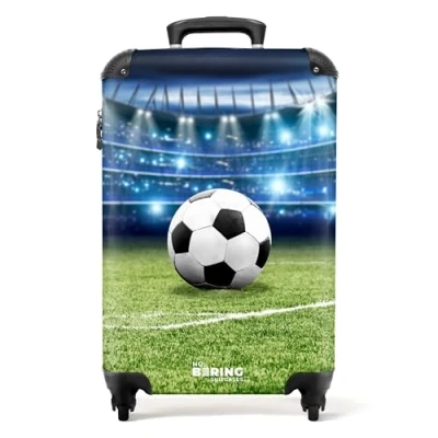 Afbeelding van NoBoringSuitcases.com® Kinderkoffer jongen voetbal Trolley kinderen 55x35x25