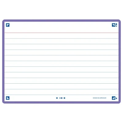 Afbeelding van Oxford Flash 2.0 Flashcards Gelijnd A6 Paarse rand 80 stuks