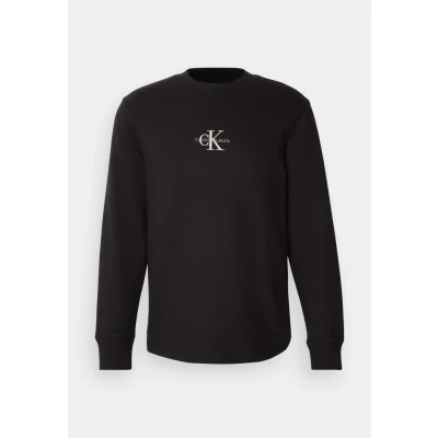 Afbeelding van Calvin Klein Jeans Monologo TEE Longsleeve, Heren, Maat: XS, Black