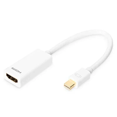 Afbeelding van Digitus AK 340404 001 W DisplayPort / HDMI Adapter [1x Mini stekker 1x bus] Wit 15.00 cm