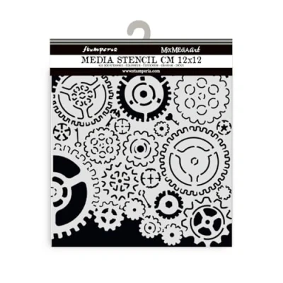 Afbeelding van Stamperia Gears Pattern Thick Stencil 12x12cm (KSTDS27)