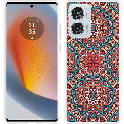 Afbeelding van Cazy Hoesje geschikt voor Motorola Edge 50 Fusion (5G) Siliconen Orientaalse Mandala