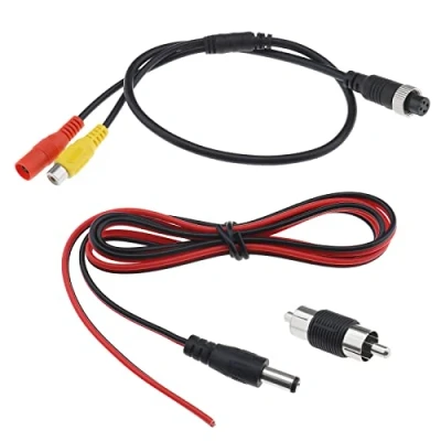 Afbeelding van 4 PIN Vrouwelijke naar RCA Kabel met Male Adapter en 5.5x2.1mm Power voor CCTV Surveillance Camera Audio Video Signalen