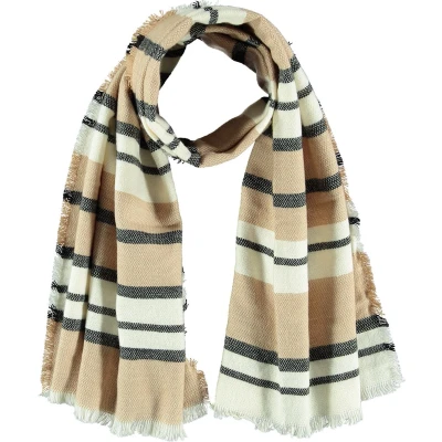 Afbeelding van Winter Sjaal Camel Gestreept Dames