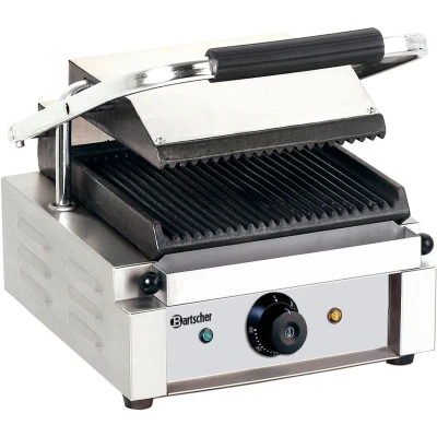 Afbeelding van Contactgrill Bartscher, enkel, geribbeld/geribbeld, 29(b)x21(h)x40(d), 230V/1800W