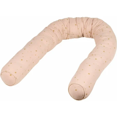 Afbeelding van LOBERON Rolkussen Vianne roze/goudkleurig