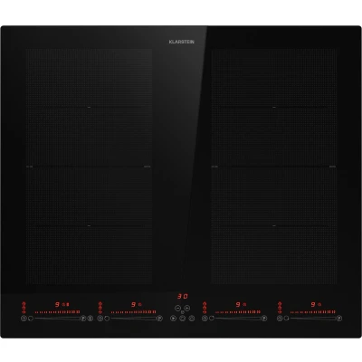 Afbeelding van Klarstein Masterzone 60 Flex Inductiekookplaat 4 Flexzones 9600 Watt Zwart