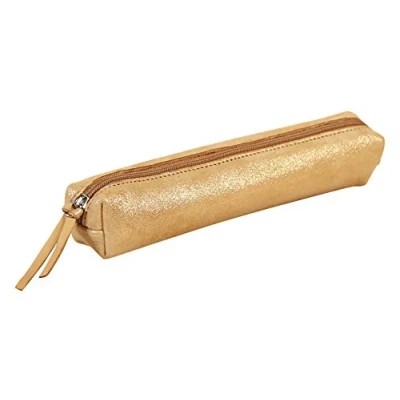 Afbeelding van Clairefontaine Celeste Slim, 410023C, pennenetui van leer, 4 x 2,5 19,5 cm, 1 stuk, disco goud