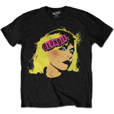 Afbeelding van Blondie Punk Logo Heren T shirt M Zwart